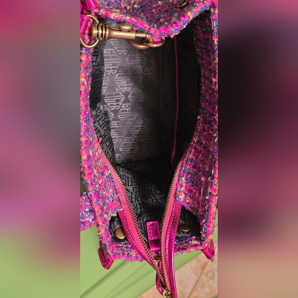 Kurt Geiger Pink Tweed Bag - Picture 11 of 11